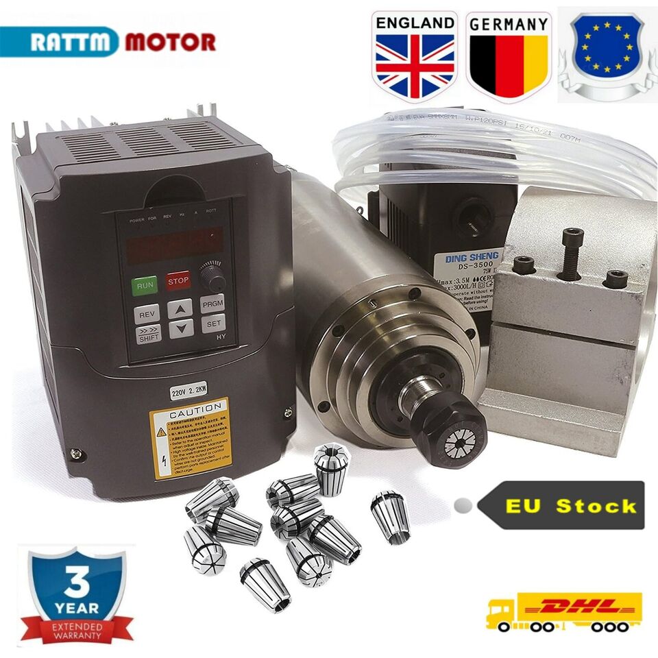 2.2Kw Water Cooled Spindle Kit Vfd - 【UE/USA】 Zestaw silnika wrzeciona chłodzącego wodę